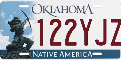 OK license plate 122YJZ