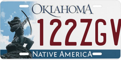 OK license plate 122ZGV