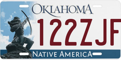 OK license plate 122ZJF