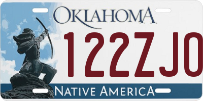 OK license plate 122ZJO