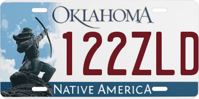 OK license plate 122ZLD