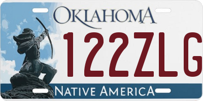 OK license plate 122ZLG
