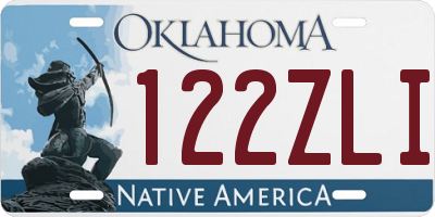 OK license plate 122ZLI