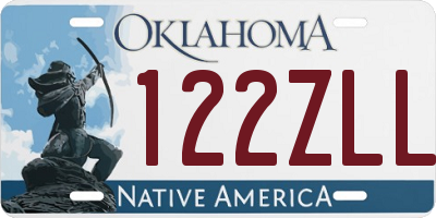 OK license plate 122ZLL