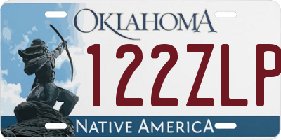 OK license plate 122ZLP