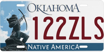 OK license plate 122ZLS