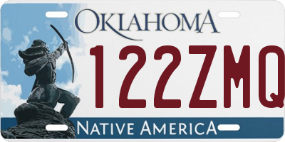 OK license plate 122ZMQ