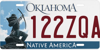 OK license plate 122ZQA