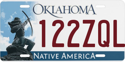 OK license plate 122ZQL