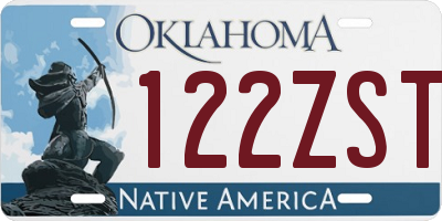 OK license plate 122ZST