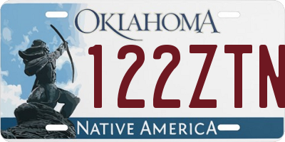 OK license plate 122ZTN