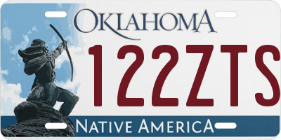 OK license plate 122ZTS