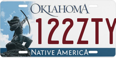 OK license plate 122ZTY
