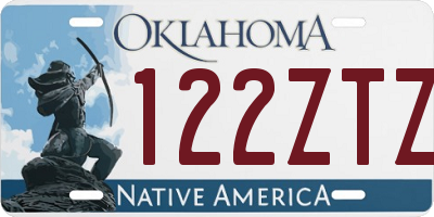 OK license plate 122ZTZ
