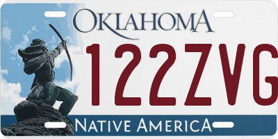 OK license plate 122ZVG