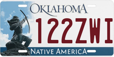 OK license plate 122ZWI