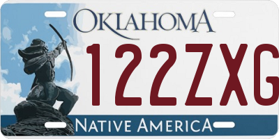 OK license plate 122ZXG