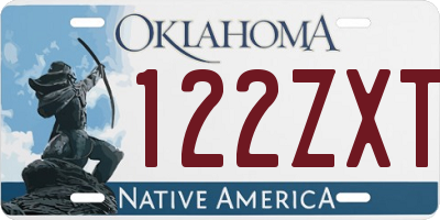 OK license plate 122ZXT