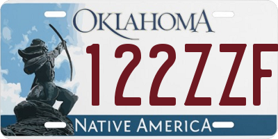 OK license plate 122ZZF
