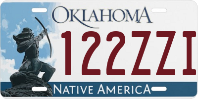 OK license plate 122ZZI
