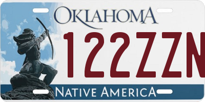 OK license plate 122ZZN