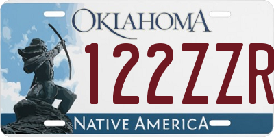 OK license plate 122ZZR