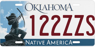 OK license plate 122ZZS