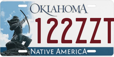 OK license plate 122ZZT