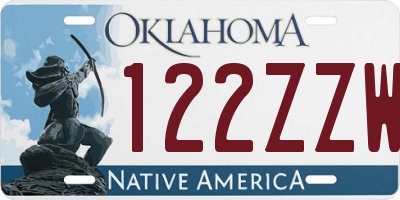OK license plate 122ZZW