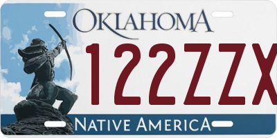 OK license plate 122ZZX