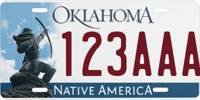 OK license plate 123AAA