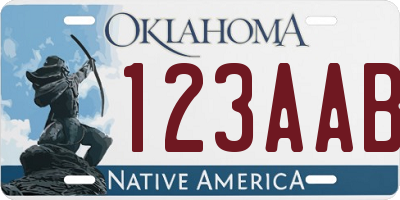 OK license plate 123AAB