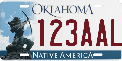 OK license plate 123AAL