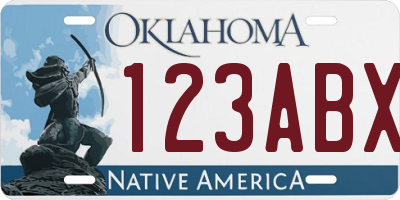 OK license plate 123ABX