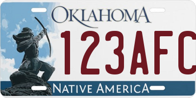 OK license plate 123AFC