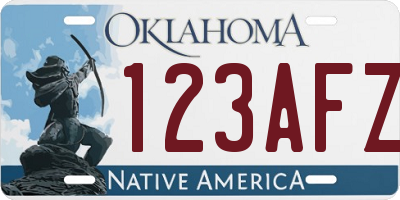 OK license plate 123AFZ