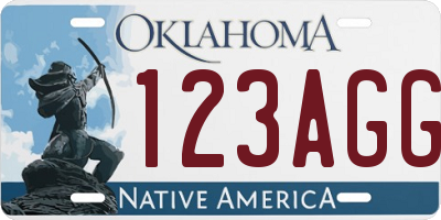 OK license plate 123AGG