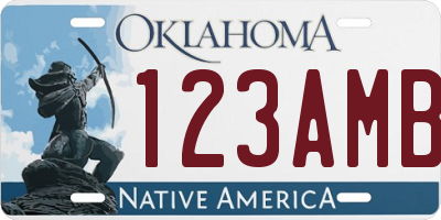 OK license plate 123AMB