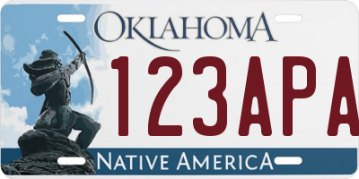 OK license plate 123APA
