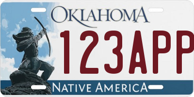 OK license plate 123APP