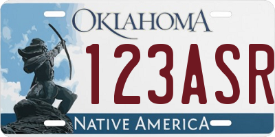 OK license plate 123ASR