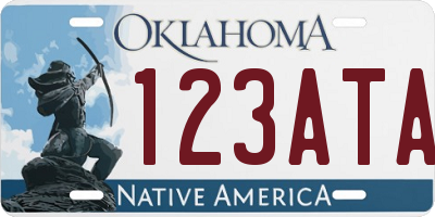 OK license plate 123ATA