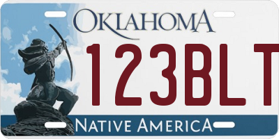 OK license plate 123BLT