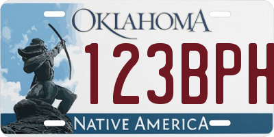 OK license plate 123BPH