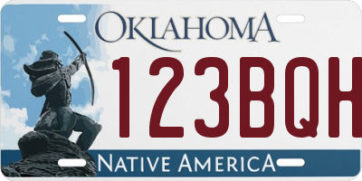 OK license plate 123BQH