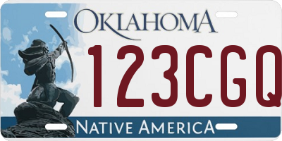 OK license plate 123CGQ