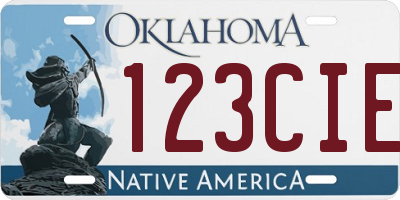 OK license plate 123CIE