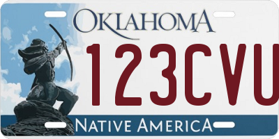 OK license plate 123CVU