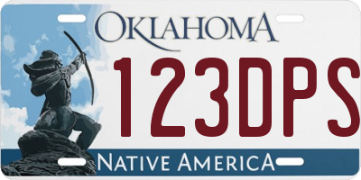 OK license plate 123DPS