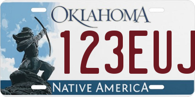 OK license plate 123EUJ